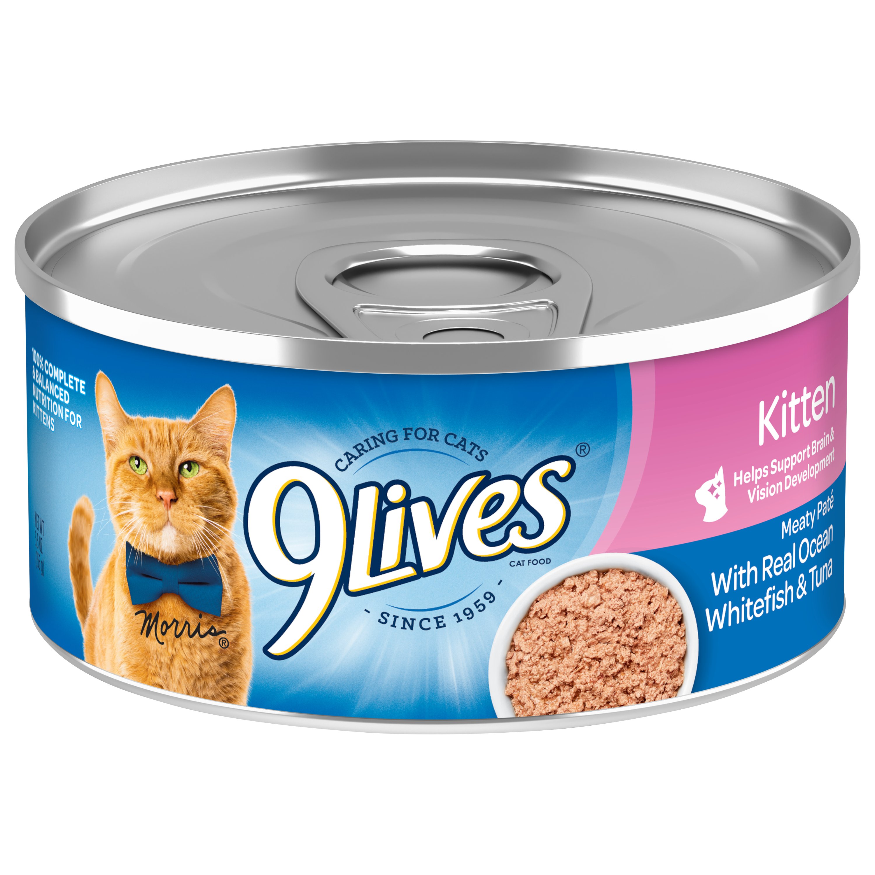 9Lives Kitten Meaty Pate With Ocean Whitefish Tuna Cat Food